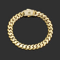 Wholesale Plain Cuban Link Hip Hop Bracelet – 14K Gold Plated, Chain 7in, 7.5in, 8in, 8.5in, 9in