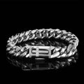Jewelry wholesale Wholesale Cross Cubic Zircon Hip Hop 304 Stainless Steel Cuban Chain Bracelet 7.5in,8in,8.5in,9in Waterproof
