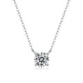 Jewelry wholesale Wholesale Moissanite 2CT D/VVS1 Round-Cut  Four-Prong Solitaire Pendant Necklace – 18K White-Gold Vermeil on 925 Silver, 40 + 5 cm Chain, GRA Certified