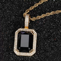 Jewelry wholesale Wholesale Colorful Cubic Zirconia Hip Hop Pendant Necklace