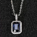 Jewelry wholesale Wholesale Colorful Cubic Zirconia Hip Hop Pendant Necklace