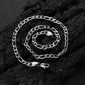 Jewelry wholesale Wholesale Stainless Steel Cubic Zircon Hip Hop Figaro Chain Necklace 16in,18in,22in,24in, 26in Waterproof
