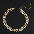 Wholesale Cuban Link Hip Hop Anklet – Box Clasp, Extension Chain, Chain 8in-10in