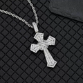 Jewelry wholesale Wholesale Cross Cubic Zirconia Hip Hop Pendant Necklace
