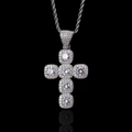 Jewelry wholesale Wholesale Cross Cubic Zirconia Hip Hop Pendant Necklace