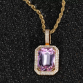Jewelry wholesale Wholesale Colorful Cubic Zirconia Hip Hop Pendant Necklace