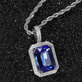 Jewelry wholesale Wholesale Colorful Cubic Zirconia Hip Hop Pendant Necklace