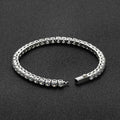 Wholesale 304 Stainless Steel Hip Hop Tennis Chain Luxury Link Chain Bracelet 7in,8in,Waterproof