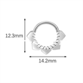 Jewelry wholesale Wholesale G23 Tim Clicktanium 16G Septuer CZ - Round Cut Clicker Ring – (16G) ASTM F-136