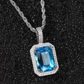 Jewelry wholesale Wholesale Colorful Cubic Zirconia Hip Hop Pendant Necklace