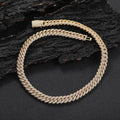 Wholesale 10mm Double Row Cubic Zirconia Bubble Cuban Link Hip Hop Necklace, Chain16in-24in