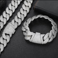 Jewelry wholesale Wholesale Cubic Zirconia Hip Hop Diamond Heavy Cuban Chain Luxury Link Chain Bracelet 7in,8in,9in