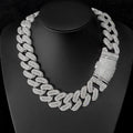 Wholesale 29mm Iced Out Cuban Link Cubic Zirconia Hip Hop Necklace | Chain Length 16in-26in
