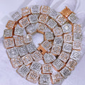 Wholesale Mixed Cut Baguette Cubic Zirconia Ice Chain Hip Hop  Necklace, Chain7in-24in