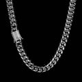 Jewelry wholesale Wholesale 12mm Iced Out Clasp Cuban Link Cubic Zirconia Hip Hop 304 Stainless Steel Chain Necklace, Chain 16in-30in