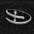 Wholesale Justice Sword Cross Cubic Zirconia Hip Hop Bangle