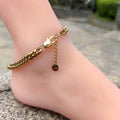 Wholesale Cuban Link Hip Hop 304 Stainless Steel Anklet – Box Clasp, Extension Chain, Chain 8in-10in, Waterproof