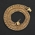 Wholesale Hip-Hop Style 304 - Stainless Steel Double Weave Six-Sided Cuban Necklace,16-30in  waterproof