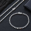 Jewelry wholesale Wholesale Star Cubic Zirconia Jewelry Set Trendy Tennis Bracelet and Necklace, Chain 7in-24in