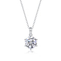 Jewelry wholesale Wholesale Moissanite 2CT D/VVS1 Round-Cut  Six-Prong Solitaire Pendant Necklace – 18K White-Gold Vermeil on 925 Silver, 40 + 5 cm Chain, GRA Certified