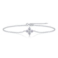 Jewelry wholesale 0.4 CTW · D/VVS1 Four-Leaf Clover Moissanite Bracelet – 18K White Gold Vermeil on 925 Silver, Adjustable 16–21 cm