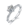 Jewelry wholesale Moissanite Ring 925 Silver Round Cut 6-Prong Modern Wholesale Jewelry