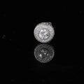 Jewelry wholesale Wholesale Round Pave Cubic Zirconia Hip Hop Stud Earrings