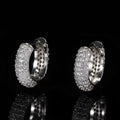Jewelry wholesale Wholesale Bubble Circle Pave Cubic Zirconia Hip Hop Hoop Earrings