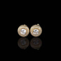 Jewelry wholesale Wholesale Round Pave Cubic Zirconia Hip Hop Stud Earrings