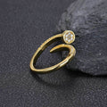 Jewelry wholesale Wholesale Cubic Zirconia Nail Hip Hop  Open Adjustable Ring