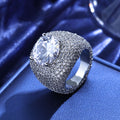 Jewelry wholesale Wholesale Iced Out Cubic Zirconia Hip Hop Solitaire Ring