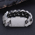 Wholesale 26mm Iced Out Hexagonal Cuban Link Cubic Zirconia Hip Hop Men’s Bracelet | 7in–9in