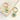 Jewelry wholesale Wholesale Blue Turquoise Trendy 304 Stainless Steel Dangle Earrings - 18K Gold Plated, Waterproof