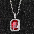 Jewelry wholesale Wholesale Colorful Cubic Zirconia Hip Hop Pendant Necklace
