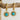 Jewelry wholesale Niche Vintage Stainless Steel Turquoise Earrings