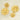 Jewelry wholesale Sunflower Flower Stainless Steel Gold Plated Stud Earrings