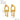 Jewelry wholesale Stainless Steel Geometric Link Earrings with Gold-Plated Clasps for Women