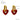 Jewelry wholesale New Red Heart Stainless Steel Earrings