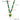 Jewelry wholesale Vintage Green Zircon Irregular Heart Pendant Beads Chain Necklaces