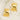 Jewelry wholesale INS Style 18k Gold Stainless Steel Glossy Rectangular Convex Square Earrings