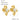 Jewelry wholesale New Arrival Gold Large Petal Pearl Stainless Steel Earrings