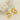 Jewelry wholesale X Crossed Pearls Stainless Steel Earrings