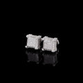 Wholesale Cube Hip Hop Cubic Zirconia Stud Earrings