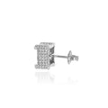 Wholesale Cube Hip Hop Cubic Zirconia Stud Earrings