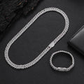 Wholesale Jewelry Set HipHop Cuban  Necklace and Bracelet , Chain7in-24in