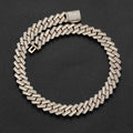 Wholesale 18mm Iced Out Cuban Link Cubic Zirconia Hip Hop Necklace – Spring Jewelry Clasp, Chain 16in-24in