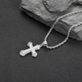 Wholesale Cubic Zircon Hip Hop Cross Pendant Necklace 24in