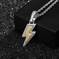 Wholesale Cubic Zirconia Lighting Pendant Hip Hop Twist Necklace,Chain 24in