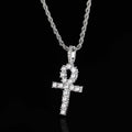 Wholesale Cross Cubic Zirconia Hip Hop Pendant Necklace, Chain 24in*3mm