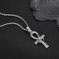 Wholesale Cubic Zircon Hip Hop Cross Pendant Necklace 24in